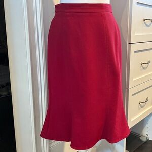White House Black Market Red A-Line Skirt